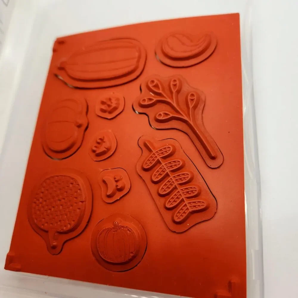 Stampin Up Pick a Pumpkin Cling Stamp Set Unmounted Autumn Fall Thanksgiving